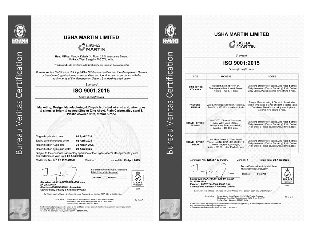 Usha-Martin-Certificate